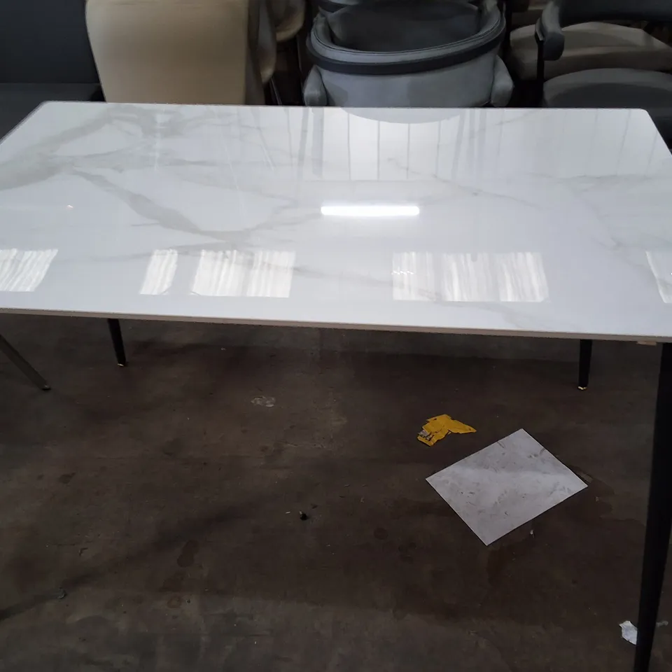 MARBLE EFFECT DINING TABLE
