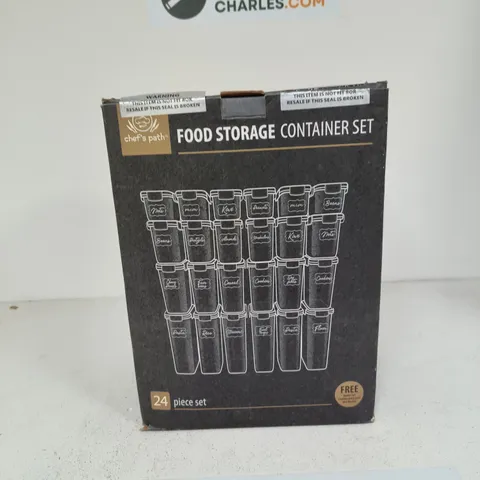 CHEF'S PATH FOOD STORAGE CONTAINER SET - 24 PIECE