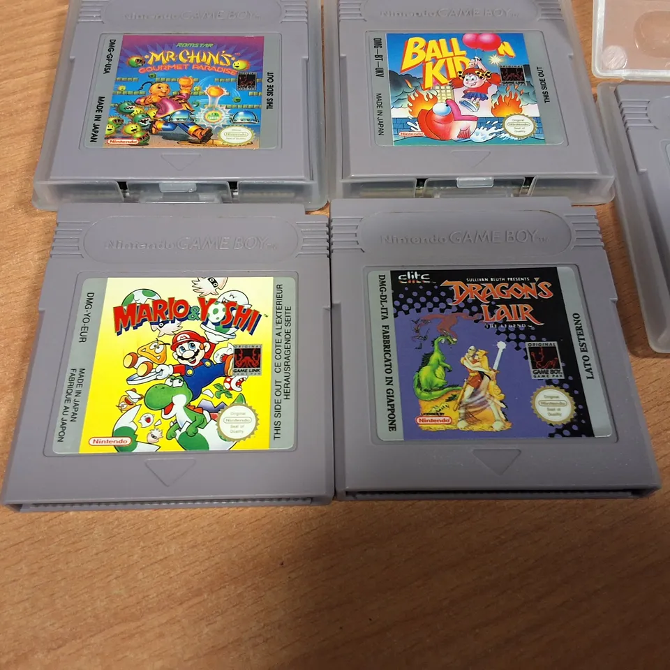 LOT OF 5 ASSORTED GAMEBOY GAMES TO INCLUDE MARIO & YOSHI AND DRAGONS LAIR