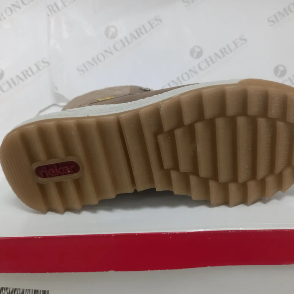 RIEKER TAUPE LACE UP BOOTS - SIZE EUR 41