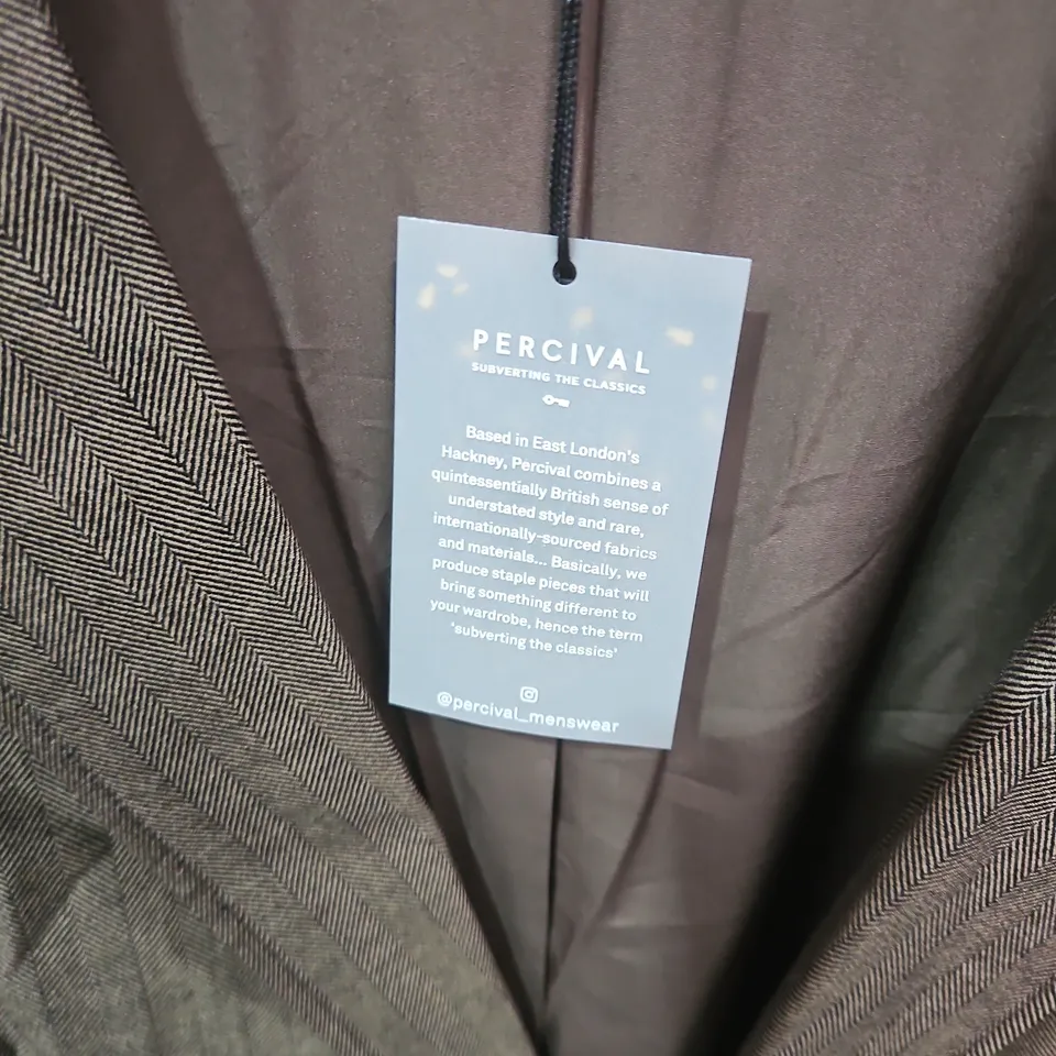 PERCIVAL GROUNDS TAILORED BAZER IN OAK - SIZE 38