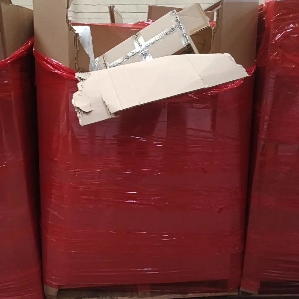 PALLET OF ASSORTED ITEMS INCLUDING - DOG BED, LOUNGE BLOW UP CHAIR, WREATH DOOR HANGER 