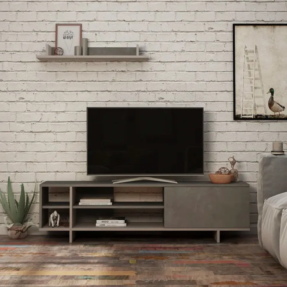 Boxed Ajay TV stand up to 78"