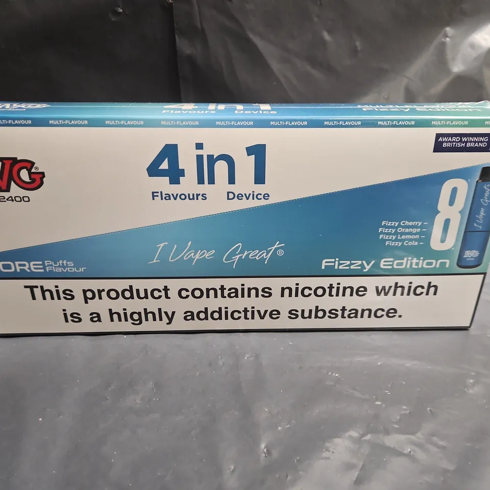IVG 4 IN 1 FLAVOURS DEVICE FIZZY EDITION VAPE KIT – BOXED X 5