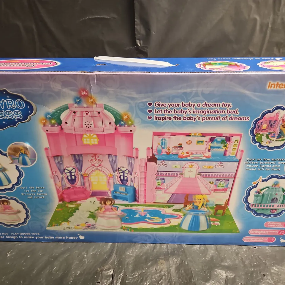 SNOW GYRO PRINCESS INTERACTIVE CASTLE PLAYSET – MUSIC, LIGHT & ROTATING DANCE (BOXED)
