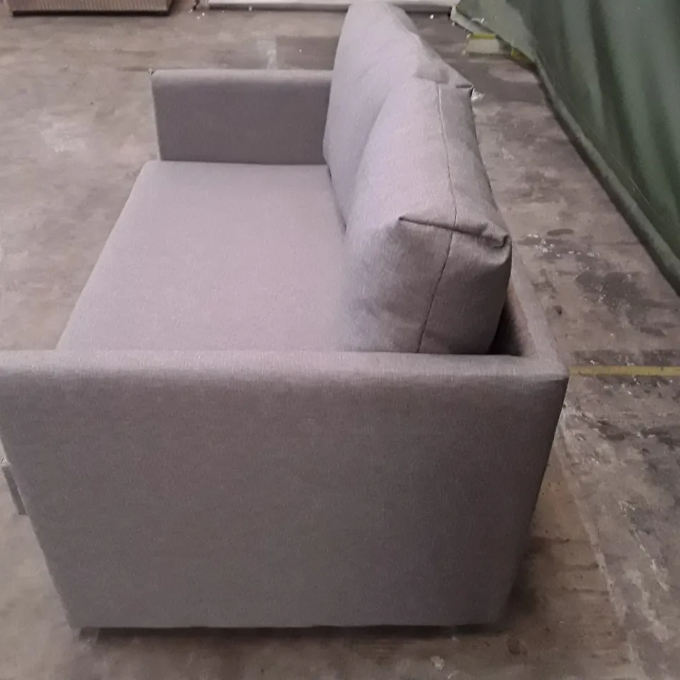 QUALITY DESIGNER SMALL SOFA BED - GREY FABRIC