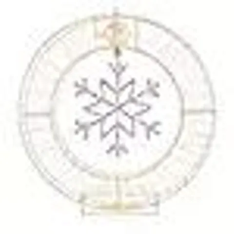 HOME STORIES INDOOR OUTDOOR 50CM ROTATING SNOWFLAKE WREATH