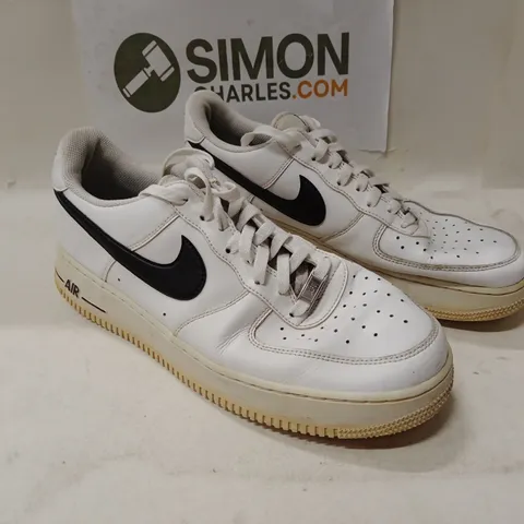 NIKE AIR SNEAKERS, WHITE WITH BLACK SWOOSH – UK 11 (US 12) MENS