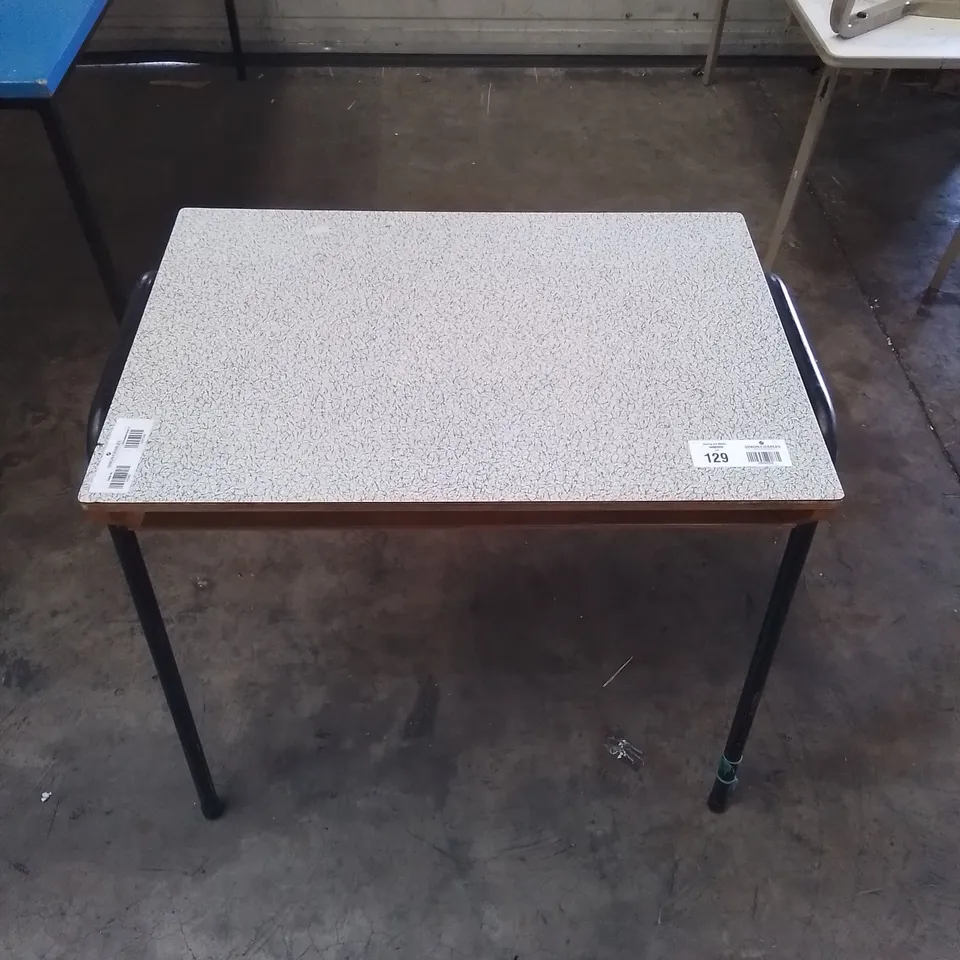 OBSCURE PATTERNED TABLE WITH BLACK LEGS 