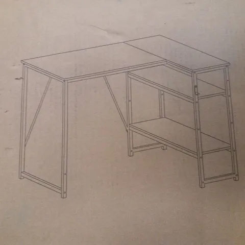 BOXED CORNER DESK WITH SHELVES