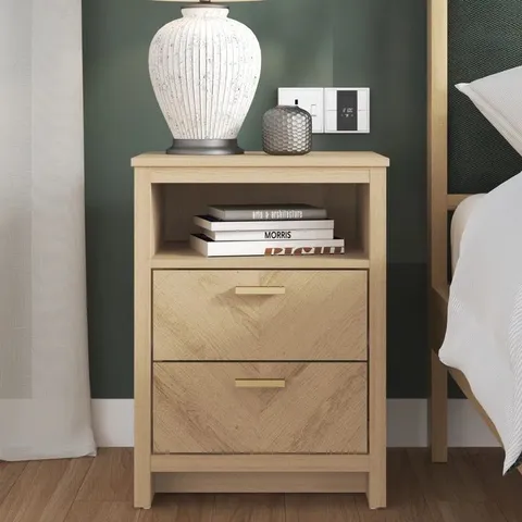BOXED BONNIE 2 DOOR BEDSIDE TABLE (1 BOX )