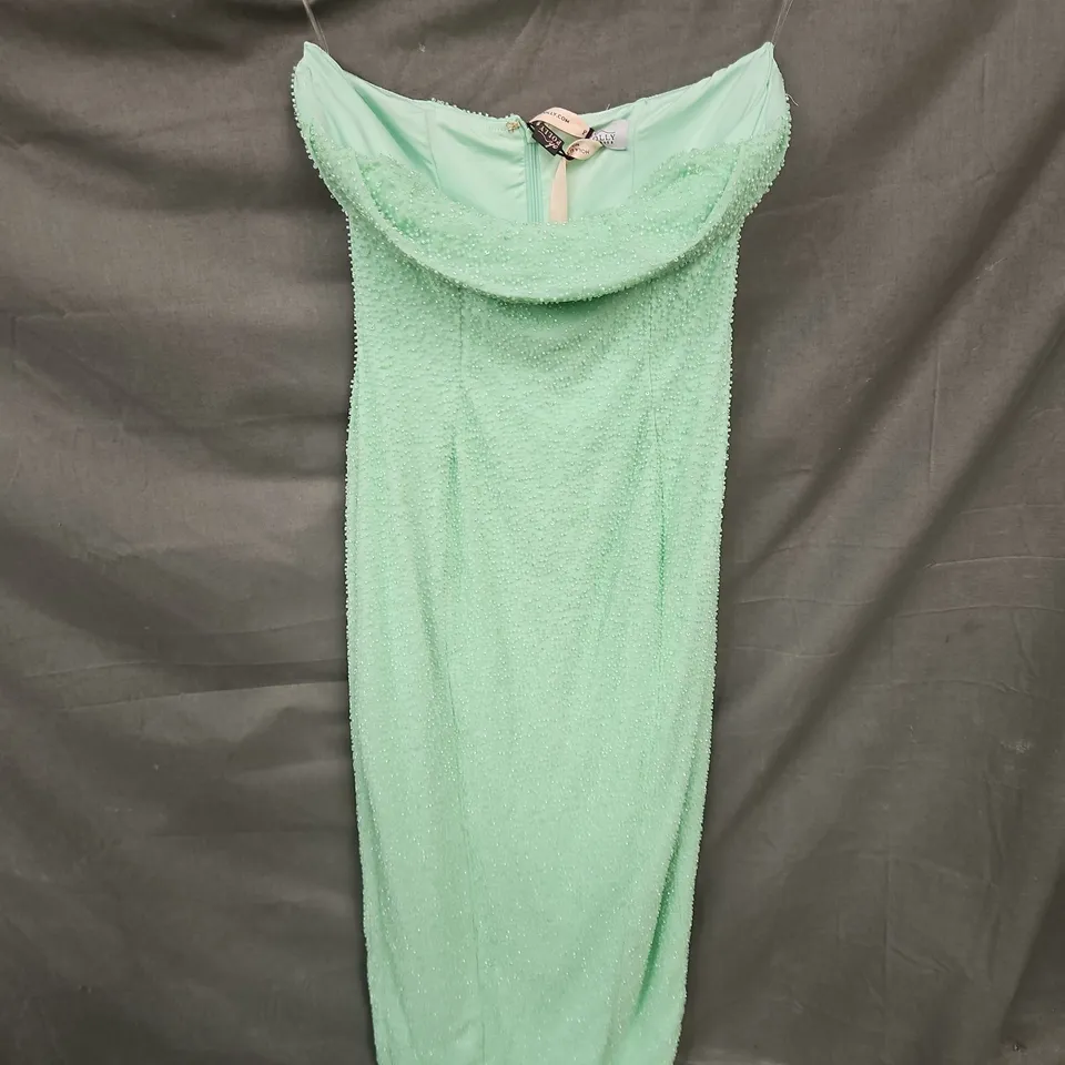 OH POLLY BEADED DRESS IN MINT SIZE 12