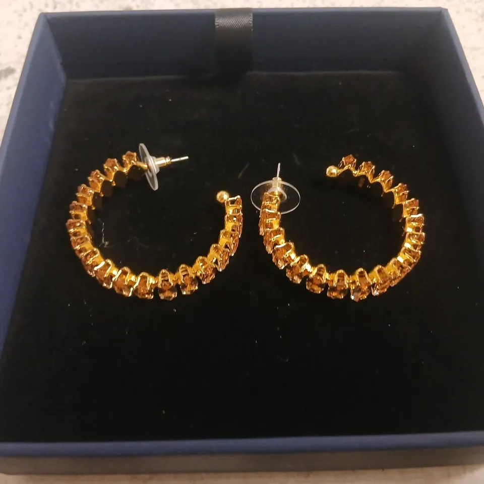 BUTLER & WILSON RADIANT HOOP EARRINGS