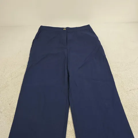 RUTH LANGSFORD NAVY TROUSERS – UK 10 TALL (US 8 TALL)