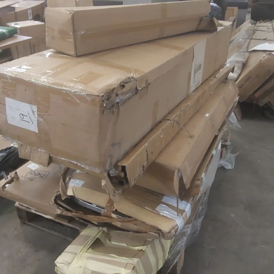PALLET CONTAINING A LARGE QUANTITY OF ASSORTED FURNITURE PARTS ECT