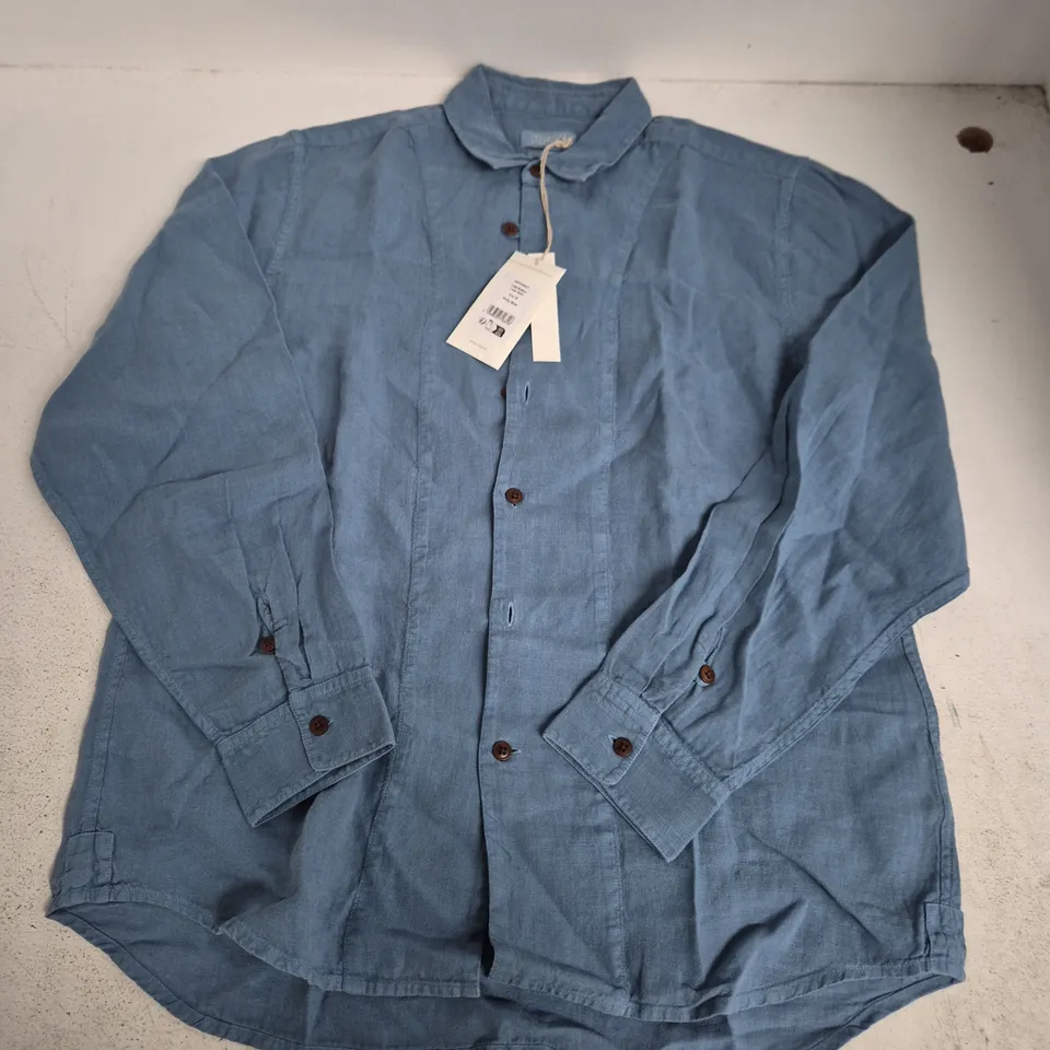 TOAST LINEN SHIRT – MISTY BLUE, UK SIZE M