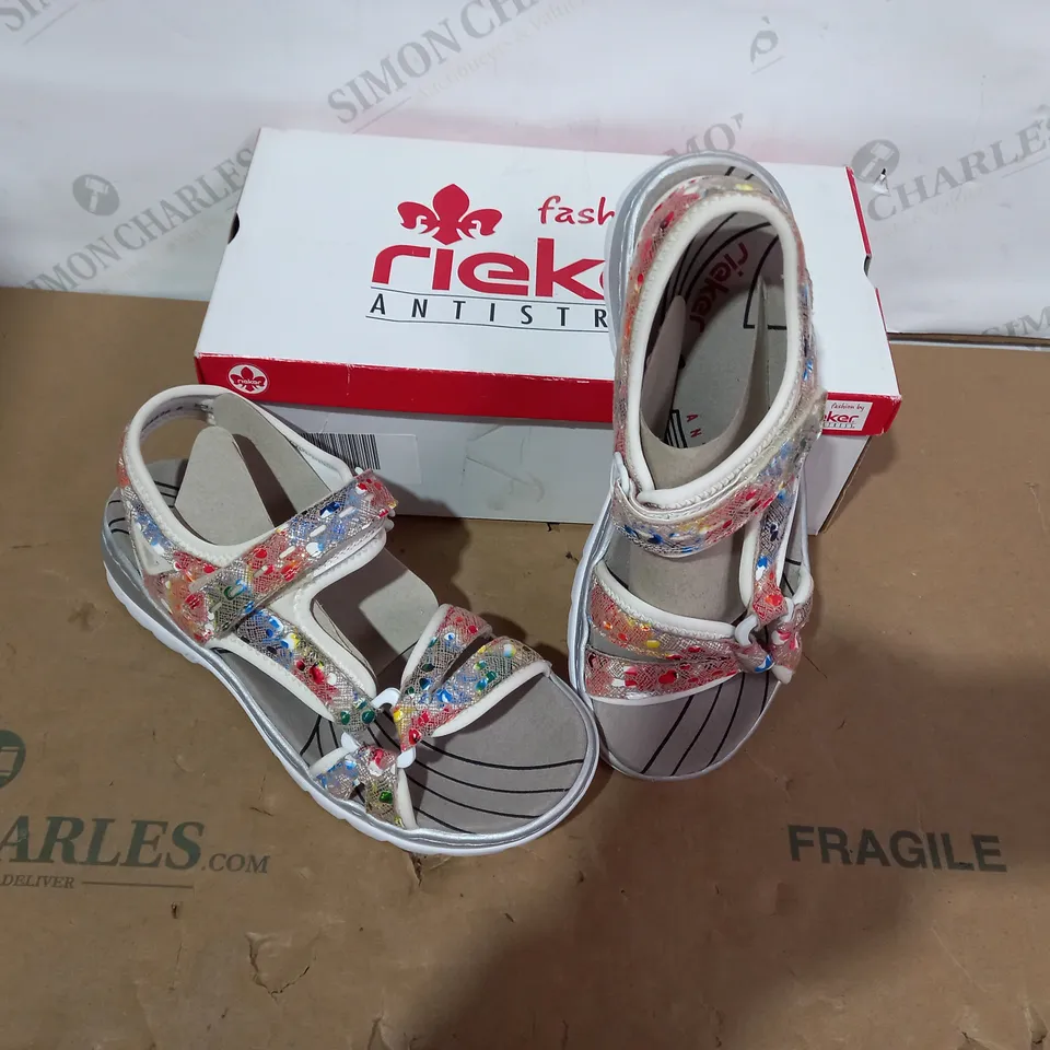 BOXED PAIR OF RIEKER SANDALS - SIZE 40