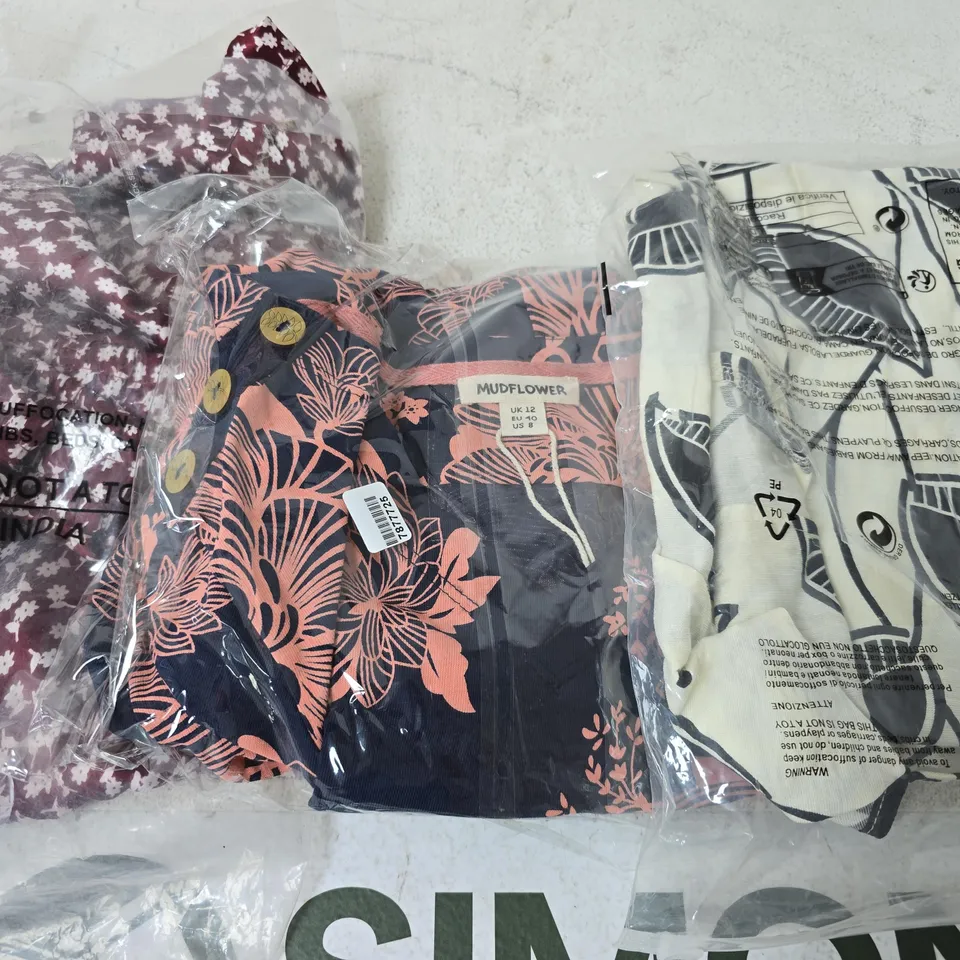 APPROX 20 ASSORTED ITEMS OF CLOTHING IN VARIOUS SIZES TO INCLUDE TOPS, JUMPERS, DRESSES, ETC