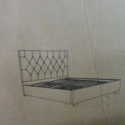 BOXED 150CM COLOGNE KING SIZED BED IN GREY - COMPLETE 2 BOXES 