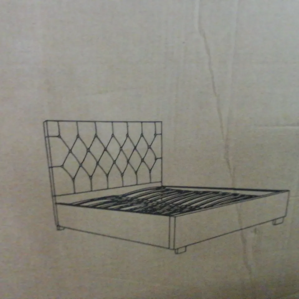 BOXED 150CM COLOGNE KING SIZED BED IN GREY - COMPLETE 2 BOXES 