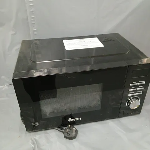 SWAN 20L 700W DIGITAL MICROWAVE IN BLACK - COLLECTION ONLY