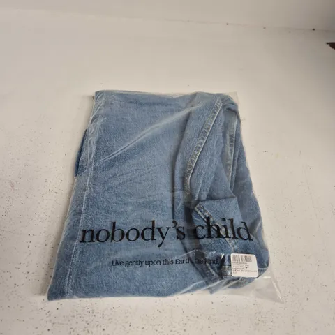 NOBODY'S CHILD WOMENβS BLUE DENIM JEANS β TAPERED STRAIGHT LEG, UK 16S