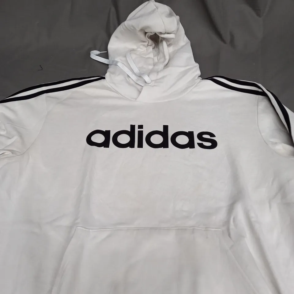 ADIDAS LOGO CASUAL BIEGE HOODIE SIZE 2XL