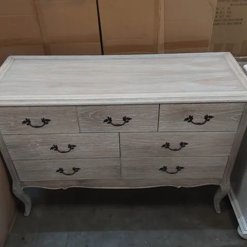 HOMESDIRECT365 ANTIQUE FRENCH STYLE 7 DRAWER CHEST