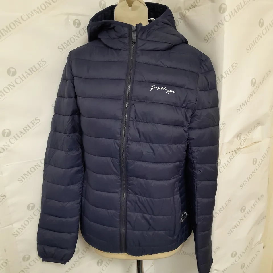 JUSTHYPE WOMEN'S LIGHTWEIGHT PUFFER IN NAVY SIZE 12