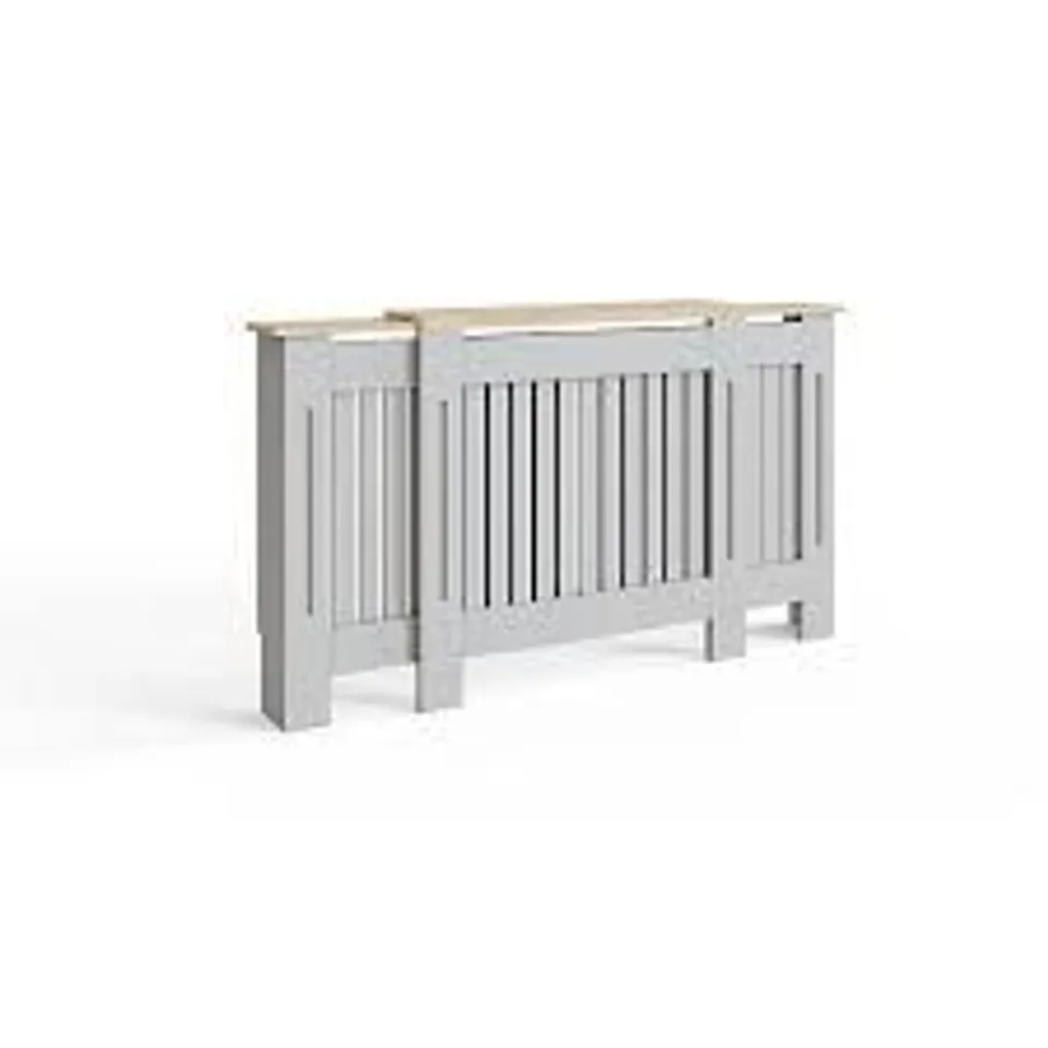 BOXED GFW LONGSLOW ADJUSTABLE RADIATOR COVER - GREY