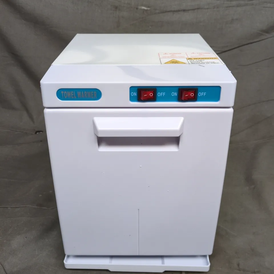 TOWEL WARMER, WHITE, COMPACT, DUAL ON/OFF CONTROLS