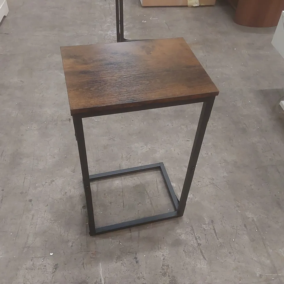 ALIZON PEDESTAL END TABLE TABLE TOP COLOUR: BROWN