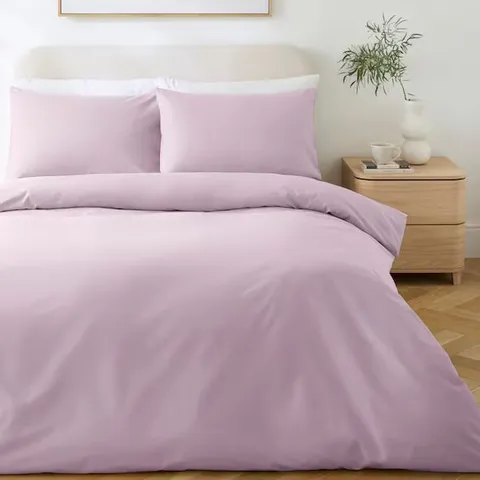 NON IRON PLAIN DYE DUVET COVER  - DOUBLE