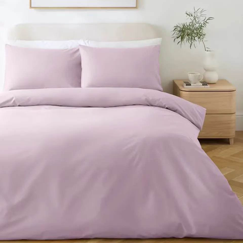 NON IRON PLAIN DYE DUVET COVER  - DOUBLE