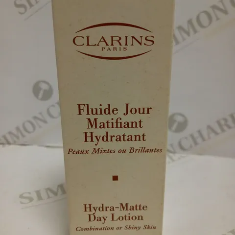 BOXED CLARINS HYDRA-MATTE DAY LOTION 