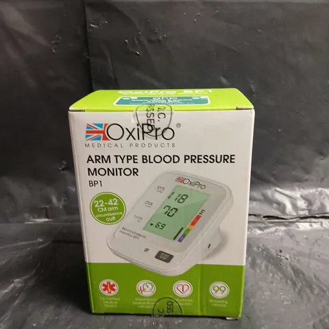 OXIPRO ARM TYPE BLOOD PRESSURE MONITOR BP1 – BOXED