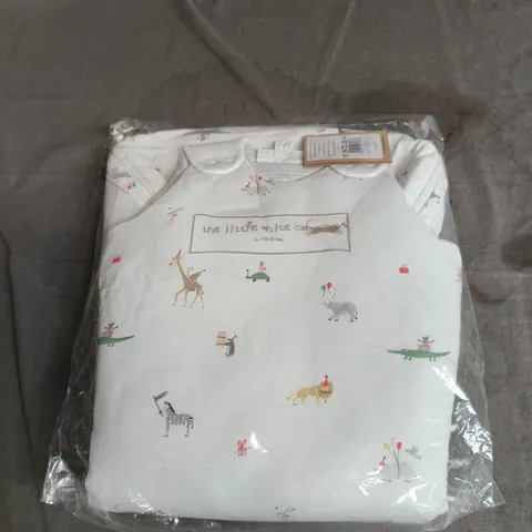 THE WHITE COMPANY ORGANIC COTTON BLEND PARTY ANIMALS REVERSIBLE SLEEPING BAG 0-6 MONTHS