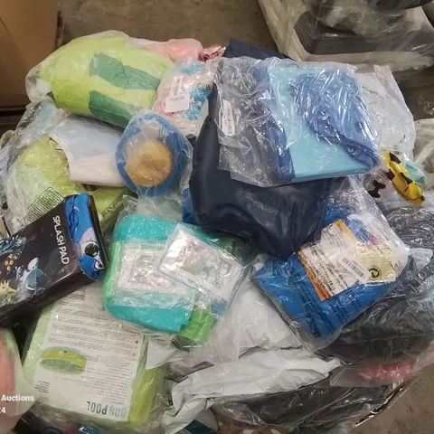 PALLET CONTAINING LARGE QUANTITY OF INFLATABLE POOLS,LILOS,FOOTBALLS AND POOL TOYS ETC.