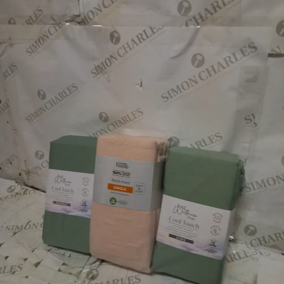 BRAND NEW JUST WELLNESS TENCEL™ FITTED SHEET BY GEORGE - KING , SINGLE AND DOUBLE - VARIOUS COLOURS 