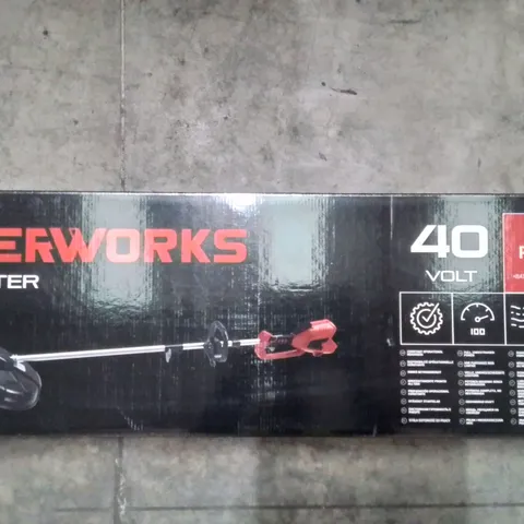 4 X BOXED POWERWORKS PD40BC 40V LAWN TRIMMER AND BRUSH CUTTERS