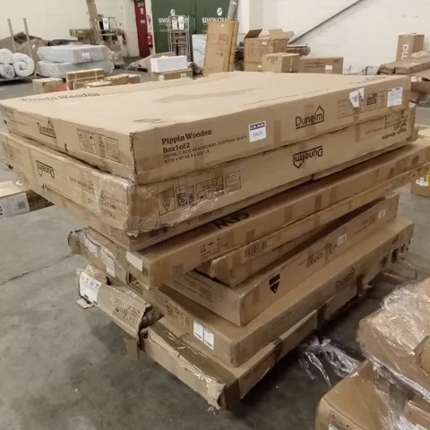 PALLET OF ASSORTED INCOMPLETE DESIGNER FURNITURE PARTS AND PIECES 