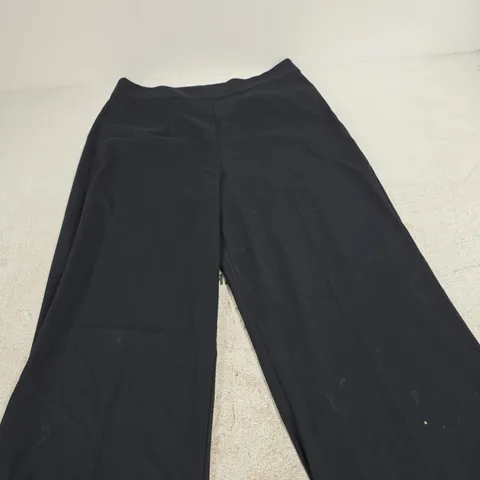 RUTH LANGSFORD BLACK WIDE-LEG TROUSERS – UK 16 (US 12)