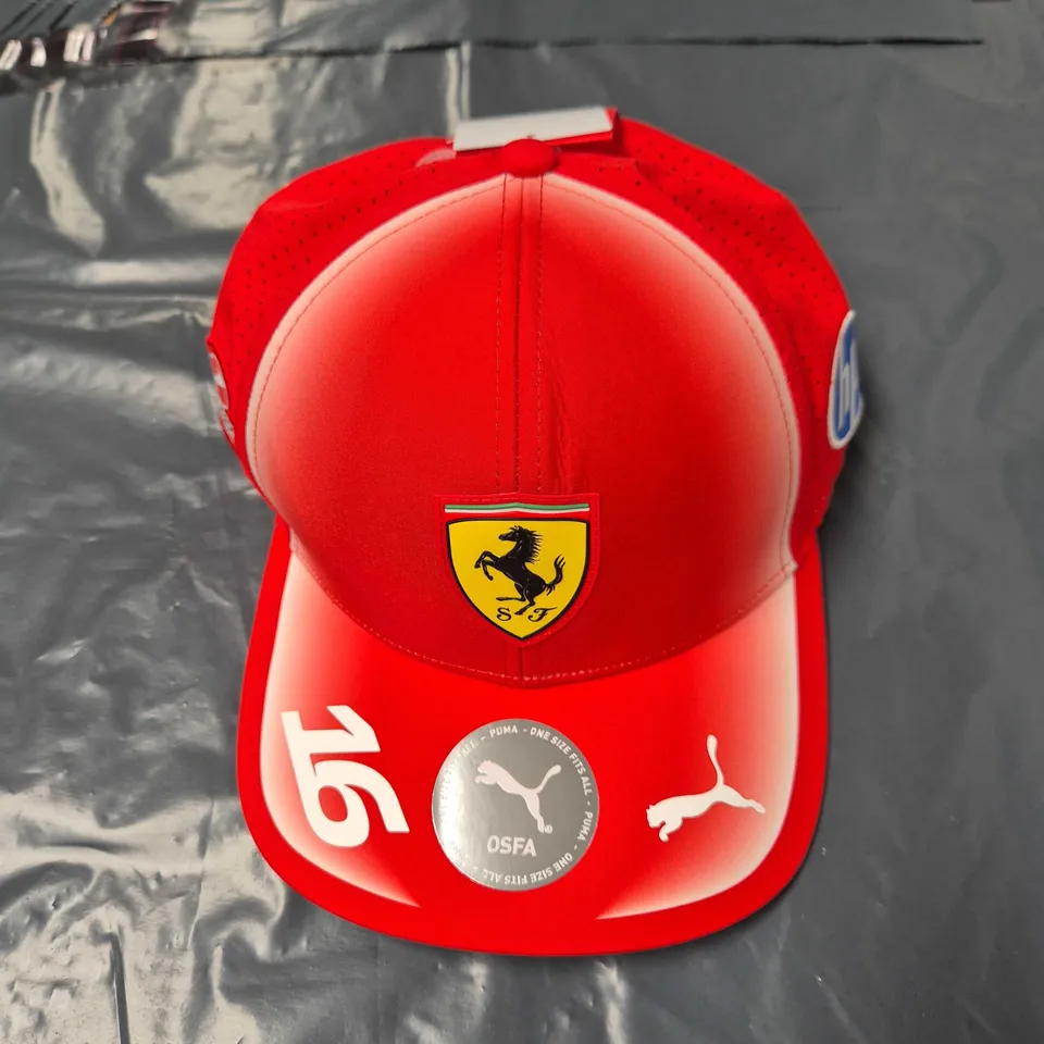 FERRARI PUMA RED CAP – REPLICA LECLERC LC CAP, ONE SIZE (OSFA)