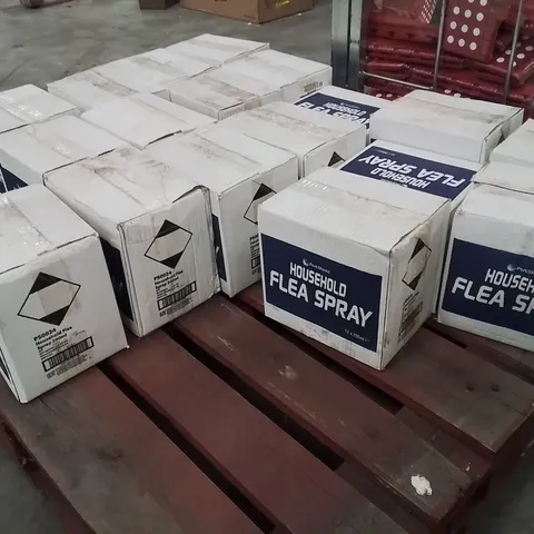 PALLET CONTAINING APPROXIMATELY 15 BOXES OF HOUSEHOLD FLEA SPRAY