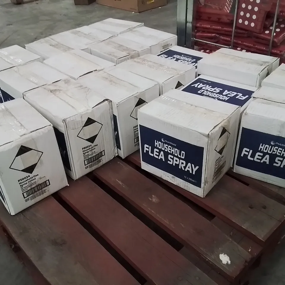 PALLET CONTAINING APPROXIMATELY 15 BOXES OF HOUSEHOLD FLEA SPRAY