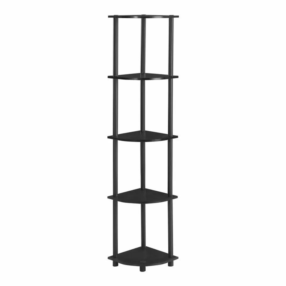 CORNER BOOKCASE COLOUR DARK WALNUT 