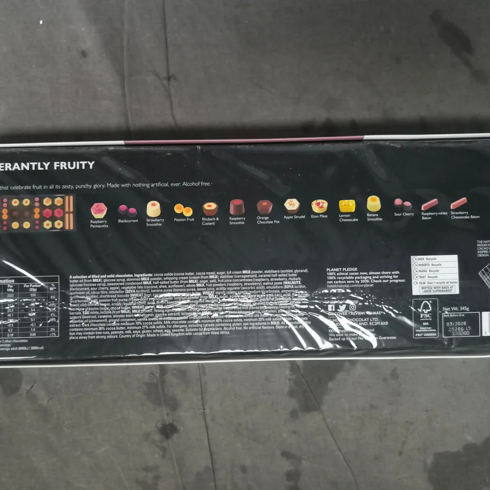 HOTEL CHOCOLAT EXUBERANTLY FRUITY SELECTION BOX