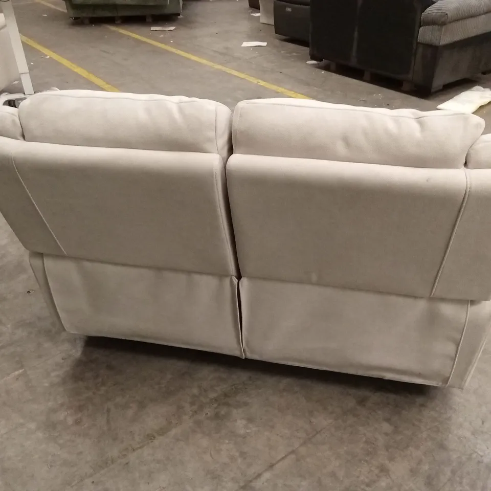 ALBION FABRIC 2 SEATER HIGH BACK MANUAL RECLINER SOFA - PEBBLE GREY RRP £579