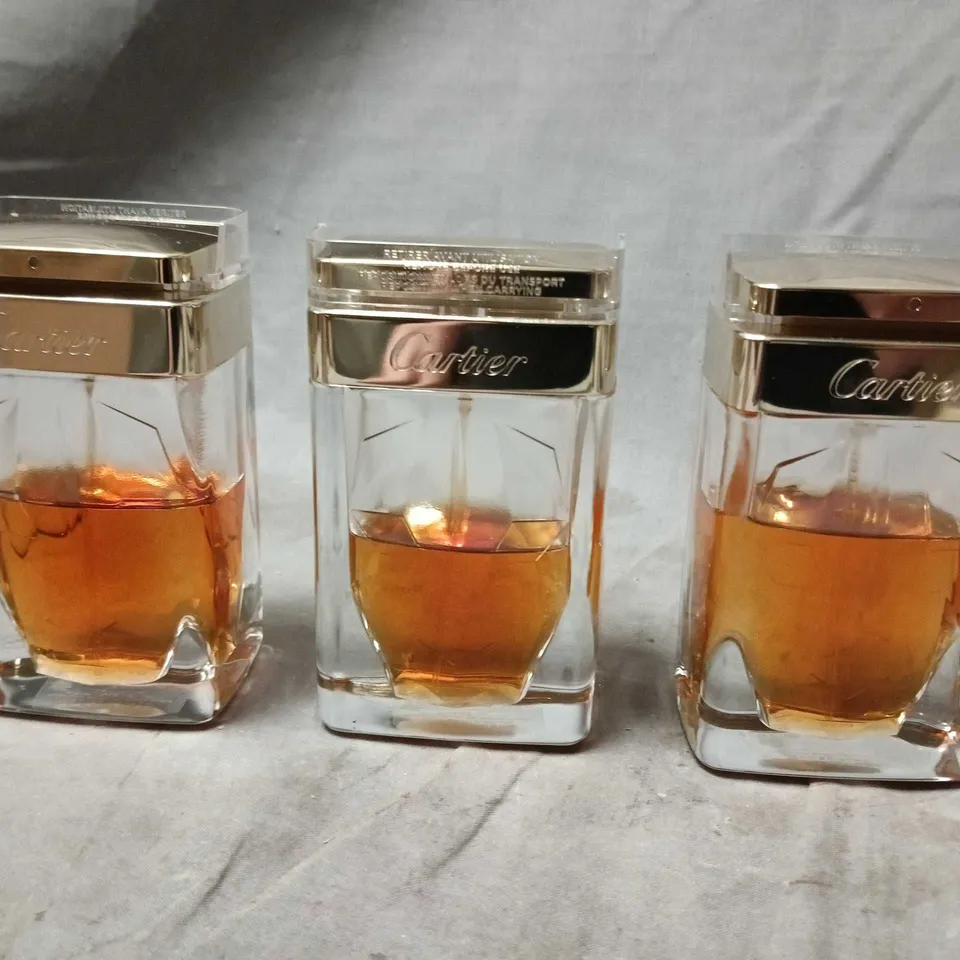 LOT OF 3 CARTIER LA PANTHERE EAU DE PARFUM PART BOTTLES