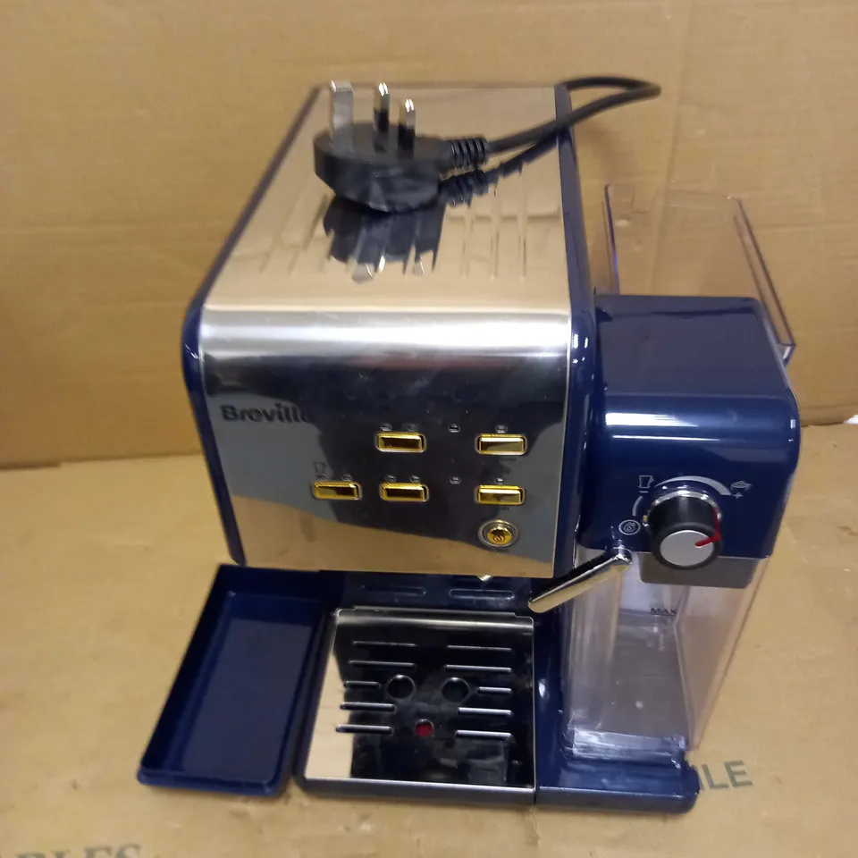 BREVILLE ONE-TOUCH COFFEEHOUSE COFFEE MACHINE - NAVY BLUE